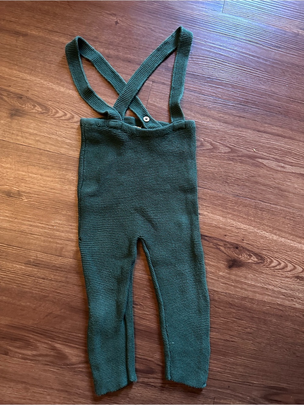Fin & Vince Knit Suspender Pants - Green